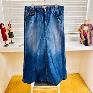 PAIGE Denim Maxi Skirt Size 30” Jean Skirt